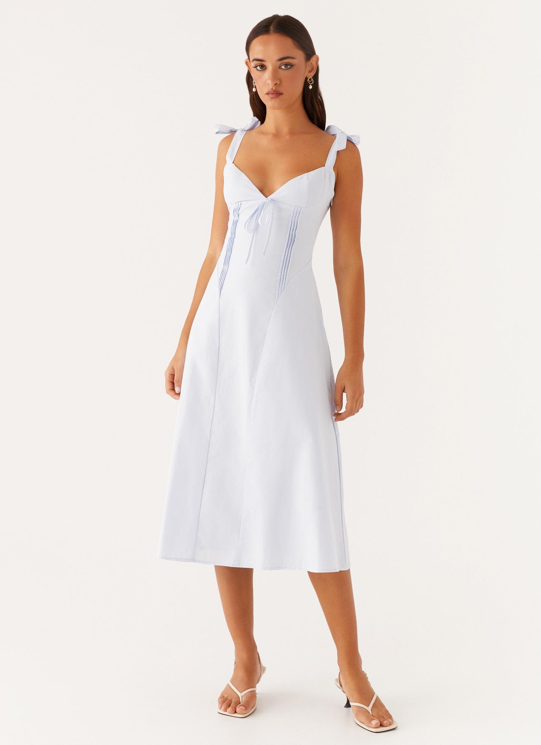 Adela Midi Dress - Blue Product Image