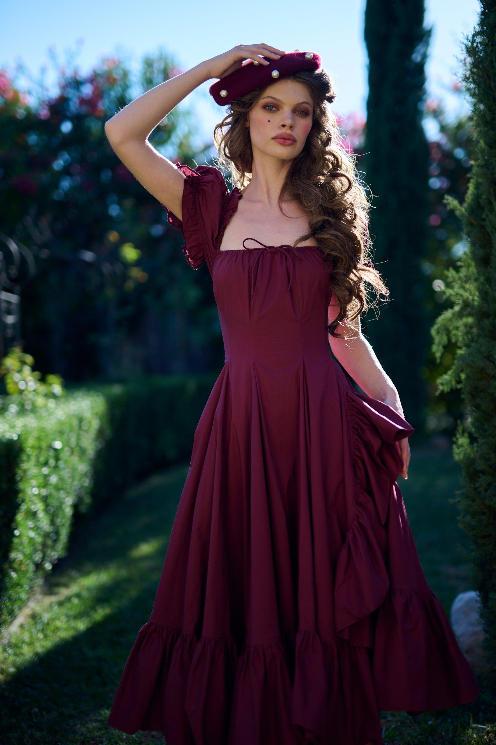 The Bordeaux Foxglove Dress Product Image