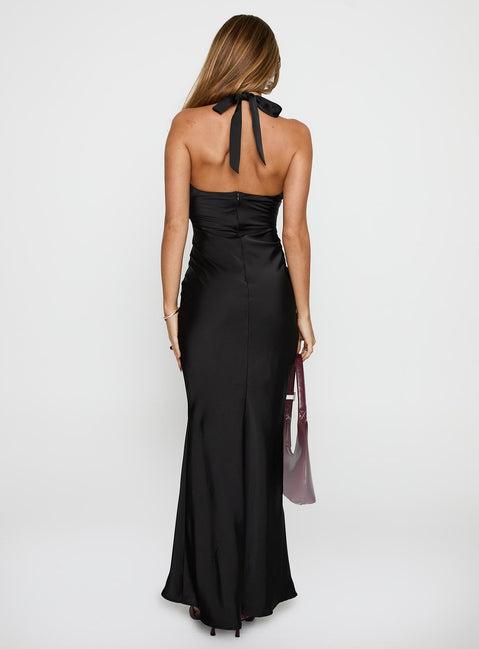 Gloriana Halter Maxi Dress Black Product Image