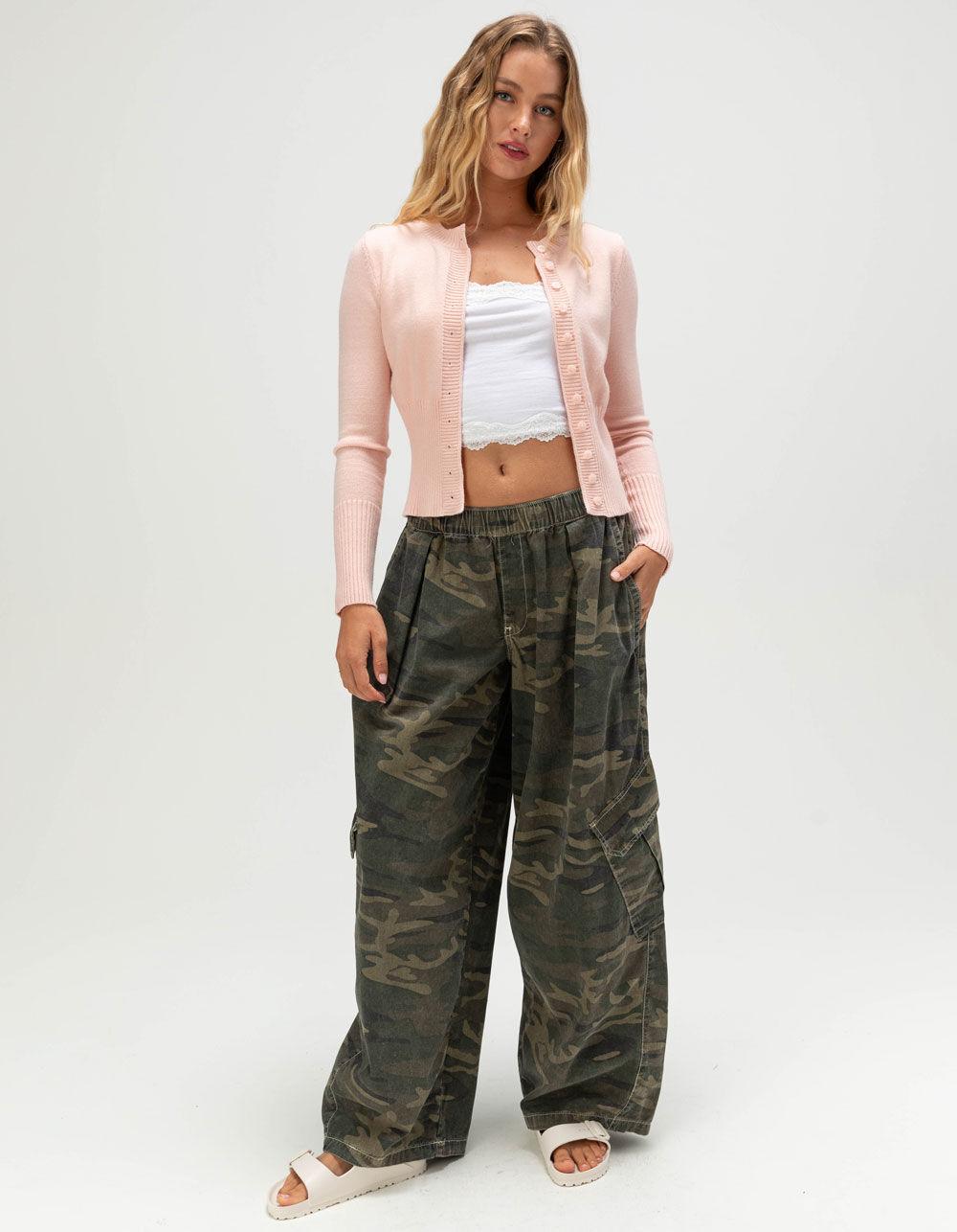 RSQ Womens High Rib Boyfriend Cardigan - LIGHT PINK Product Image