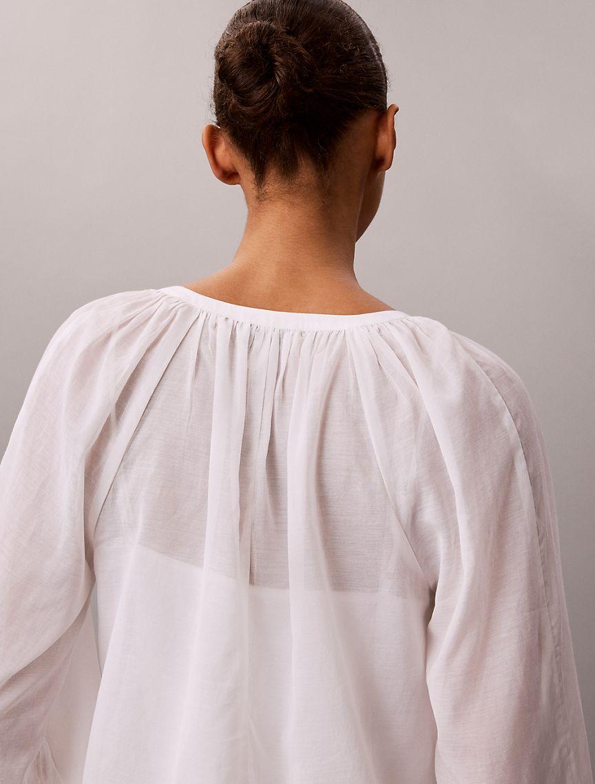 Light Cotton Blend Popover Top Product Image