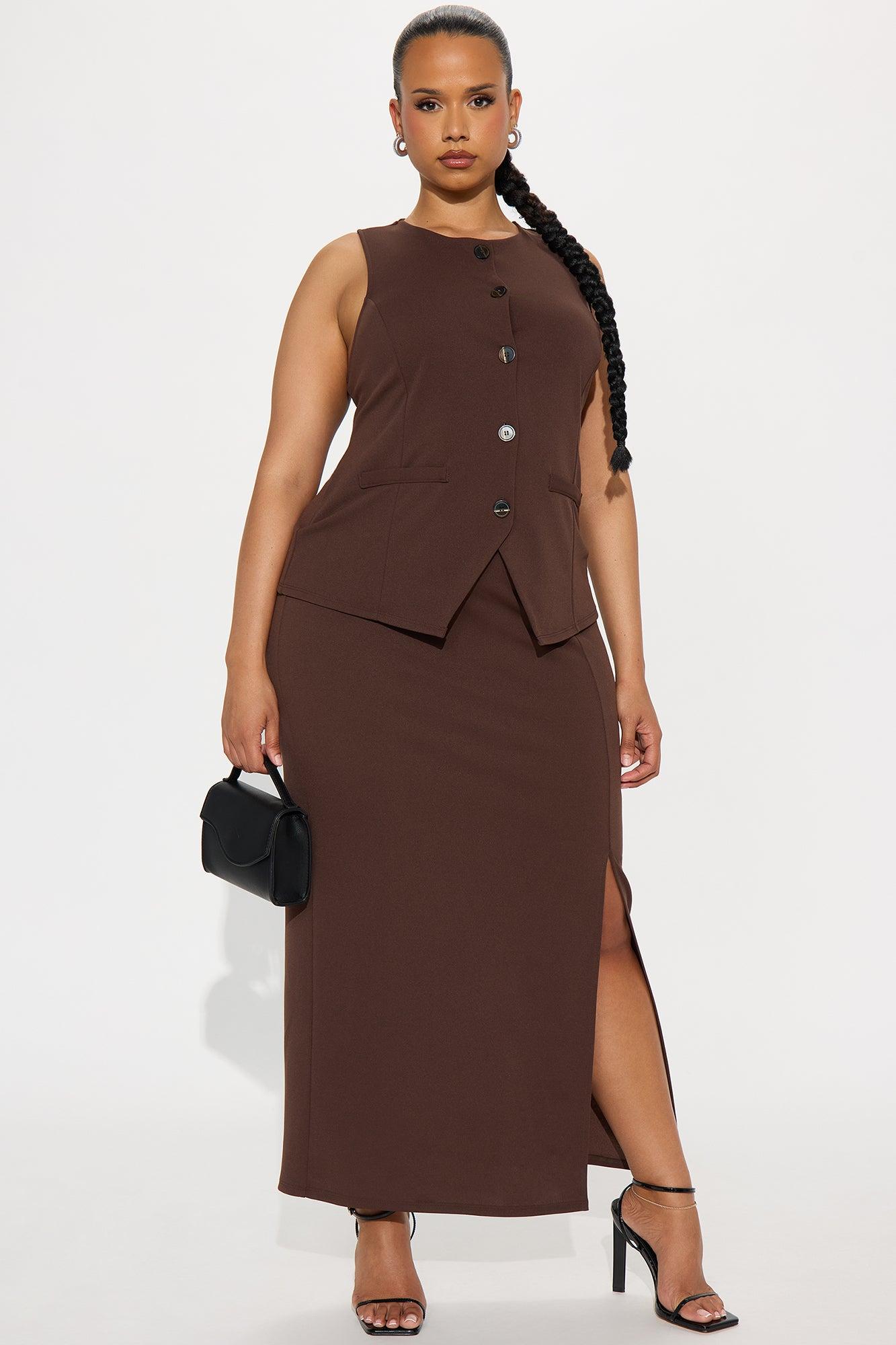 Office Ready Maxi Dress - Brown Product Image