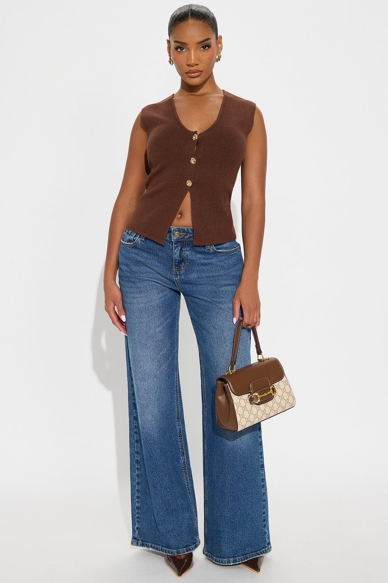 Look Closer Hardware Vest - Brown Female Product Image