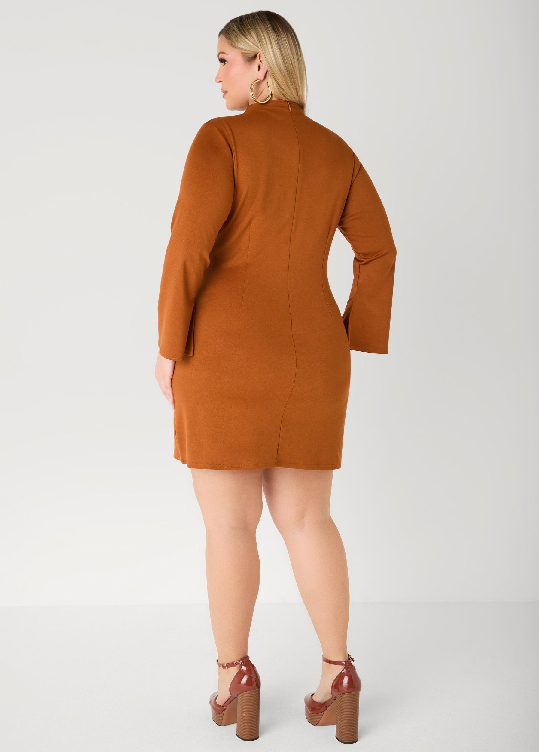 Split Bell Cuff Mini Dress Product Image