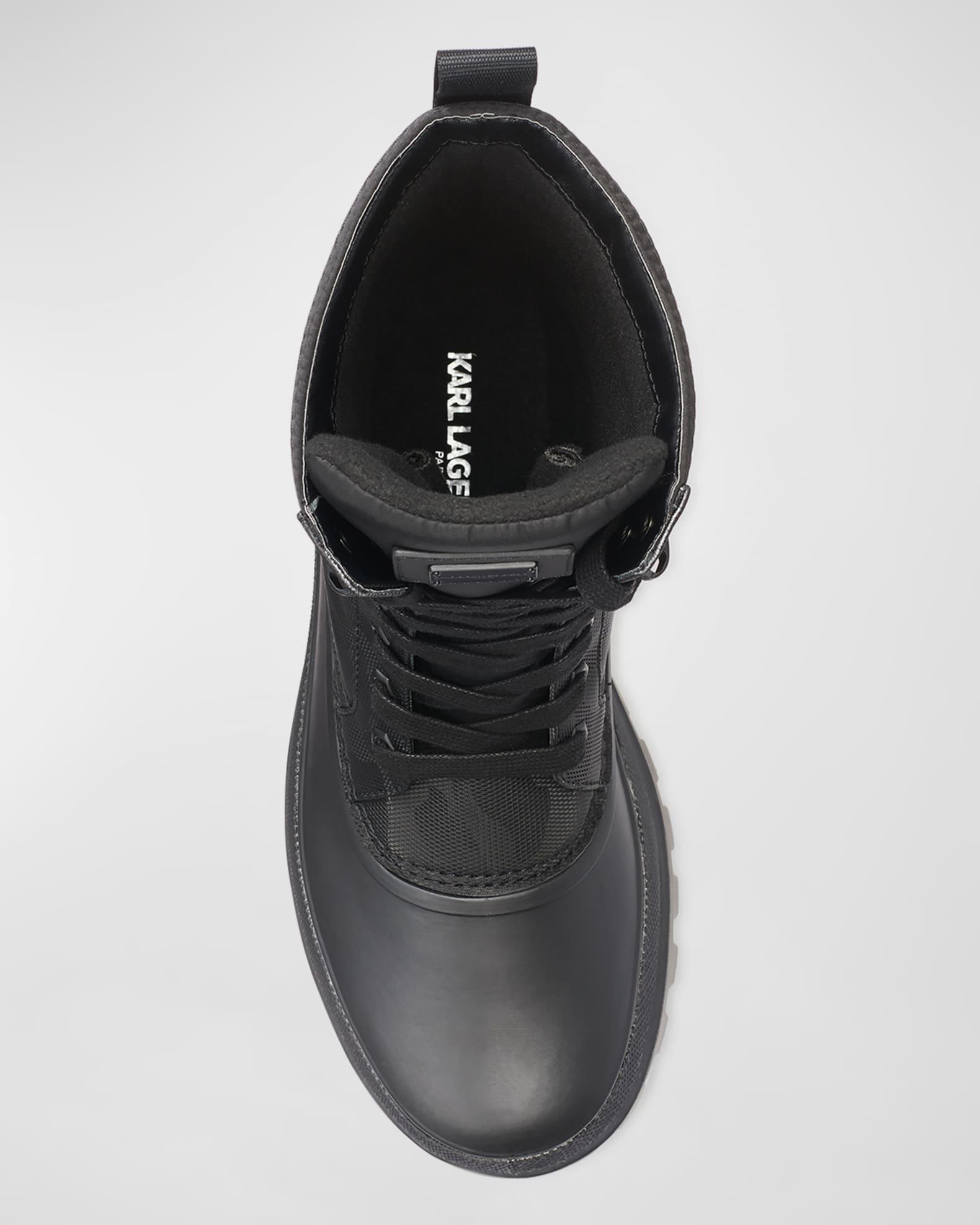 Men's Camo-Print Nylon Lace-Up Winter Boots Product Image