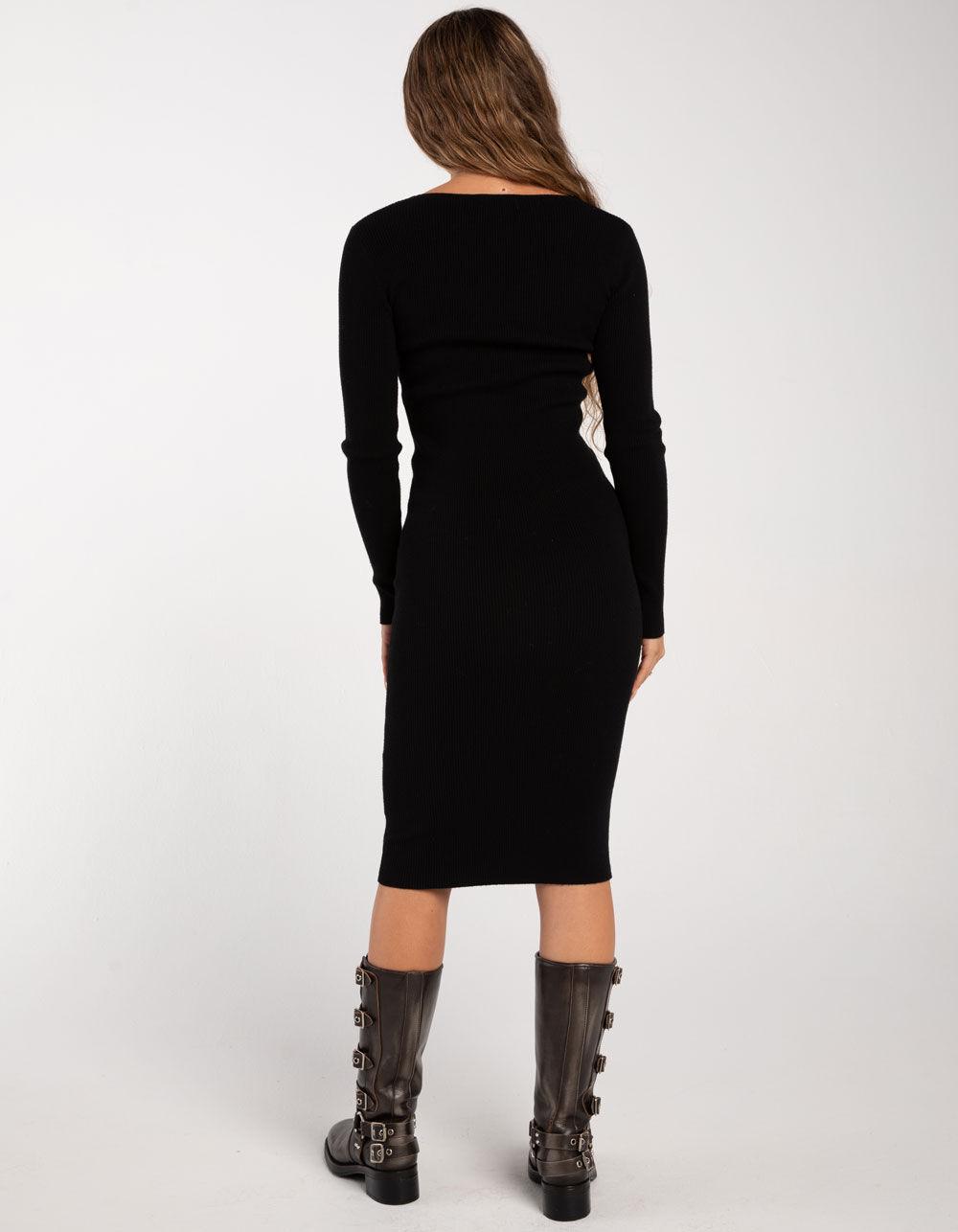 RSQ Womens Bodycon Midi Sweater Dress - BLACK Product Image
