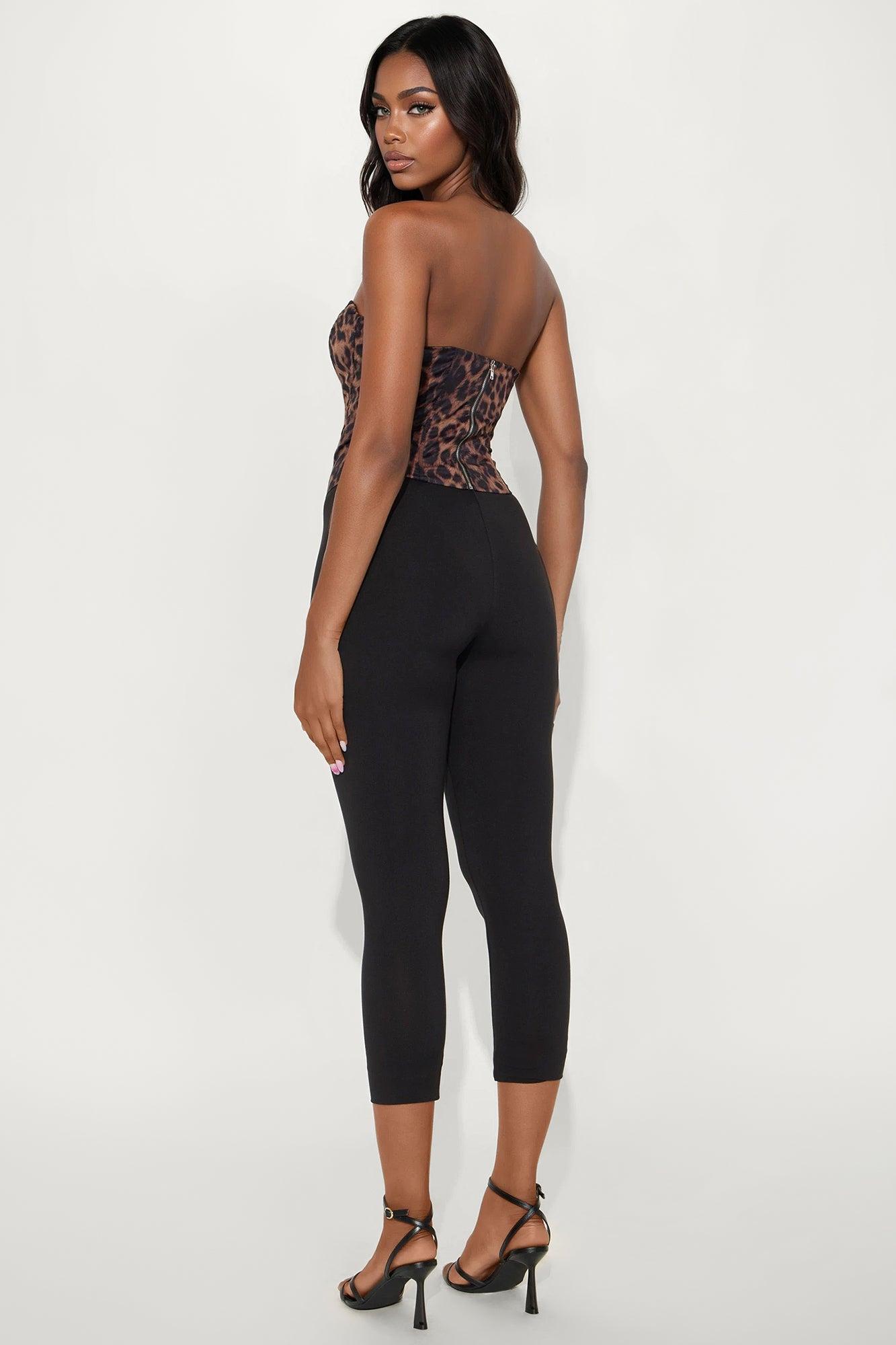 Formal Icon Leopard Corset Top - Brown/combo Female Product Image