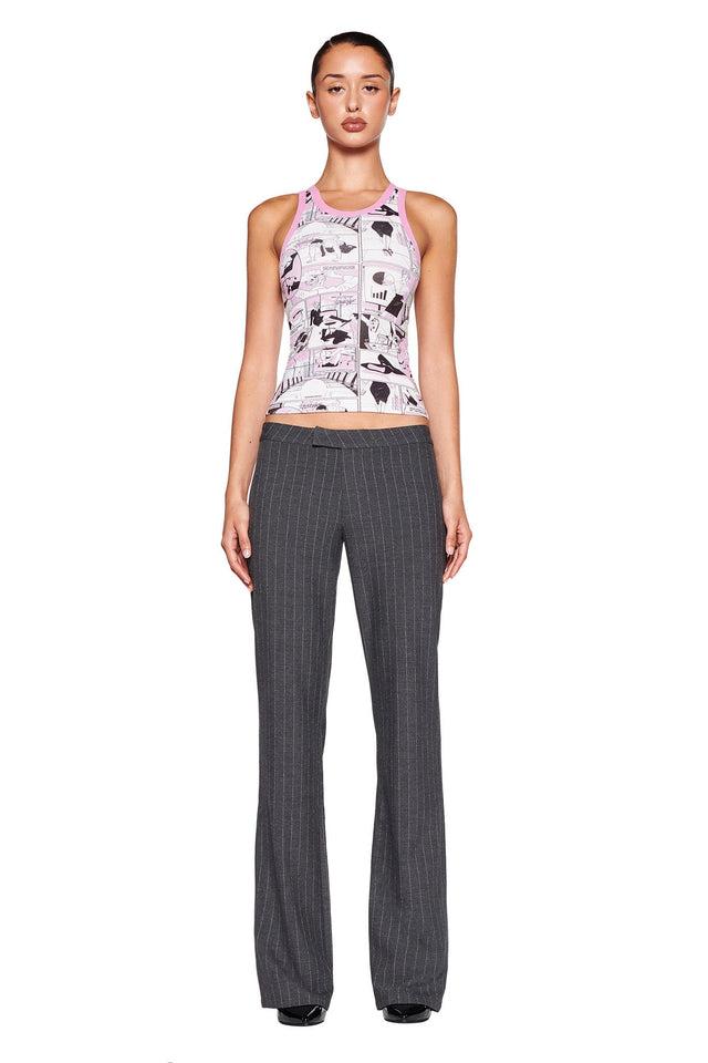 MARRION PANT - GREY : PINSTRIPE Product Image