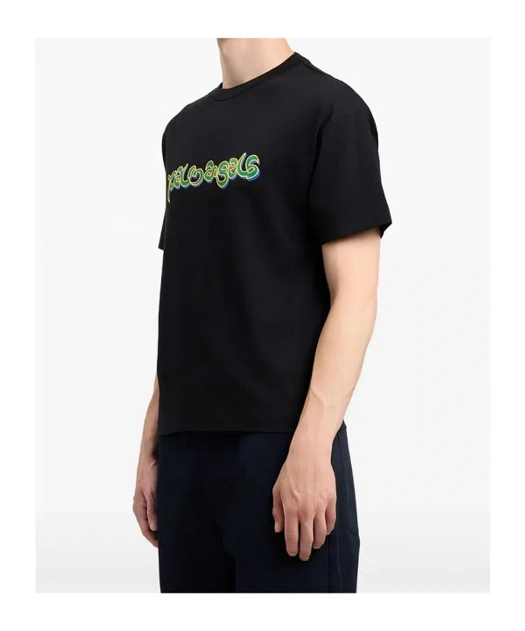 PALM ANGELS Thai Logo Cotton Graphic T-shirt In Multi Product Image