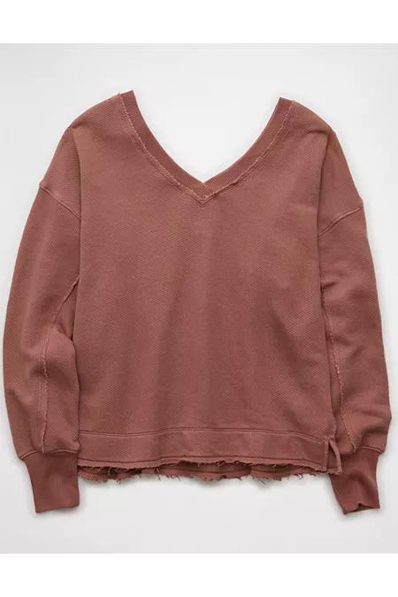 AE Saltwash Double V-Neck Sweatshirt Women's Product Image