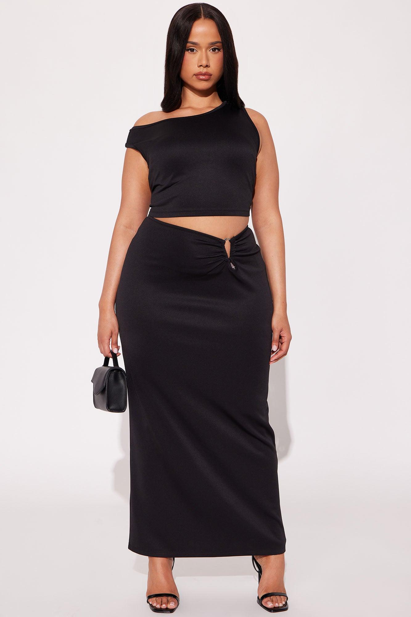 Iconic Rhythm Maxi Skirt Set - Black Product Image
