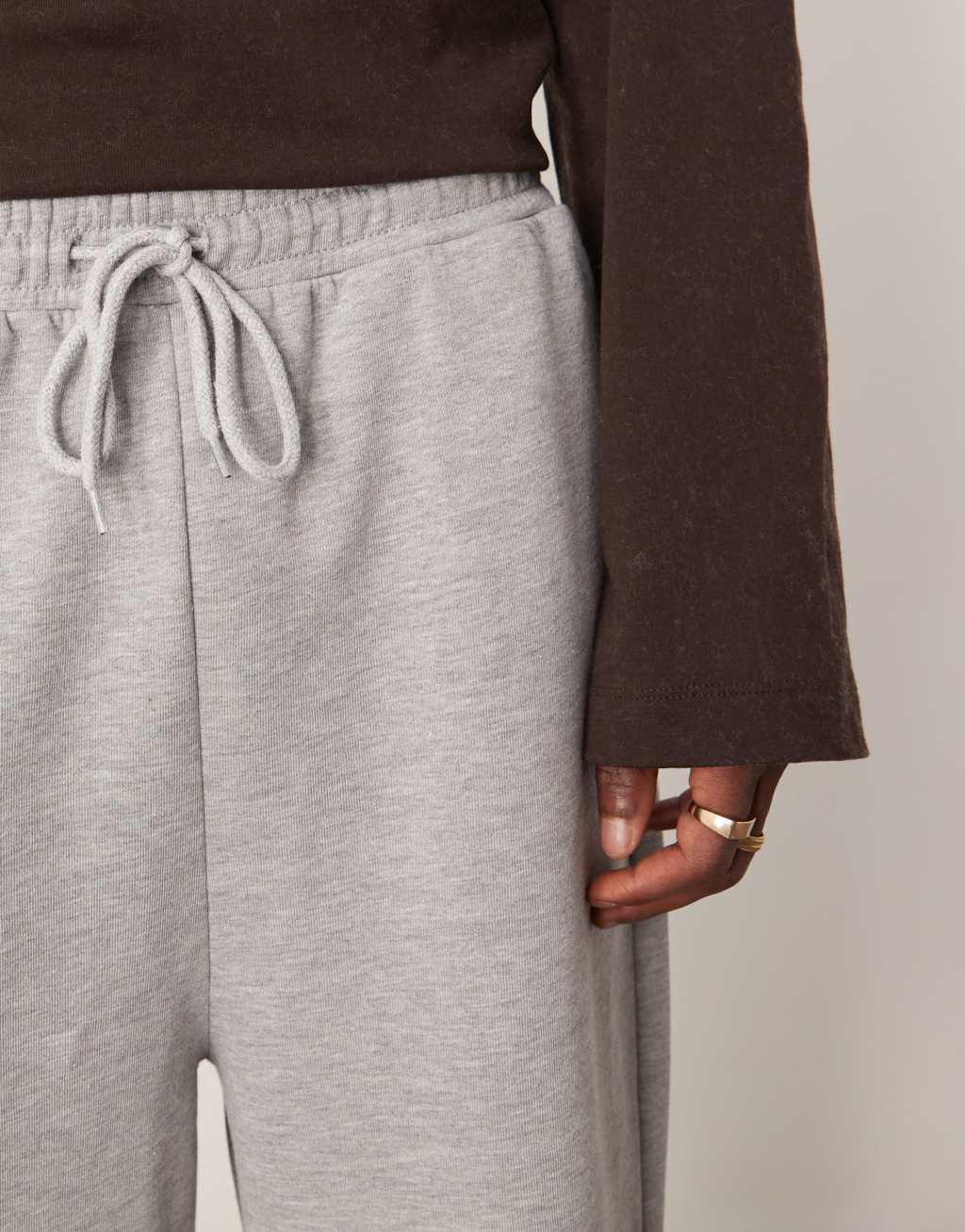 ASOS DESIGN straight leg sweatpants in gray heather Product Image