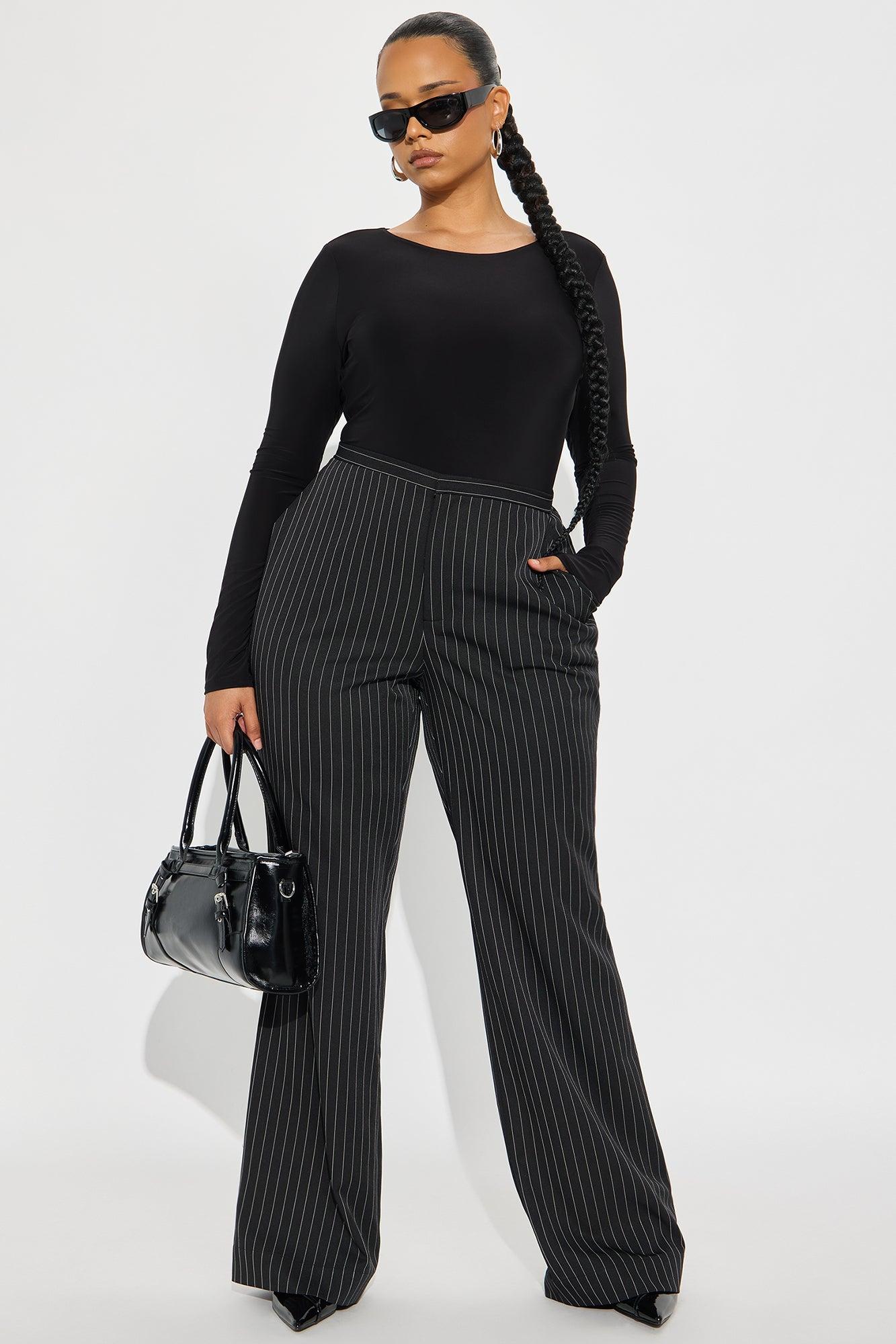Breezy Double Lined Long Sleeve Bodysuit - Black Female Product Image