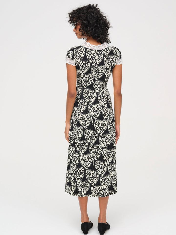Cross Your Heart Midi Dress — Black Product Image