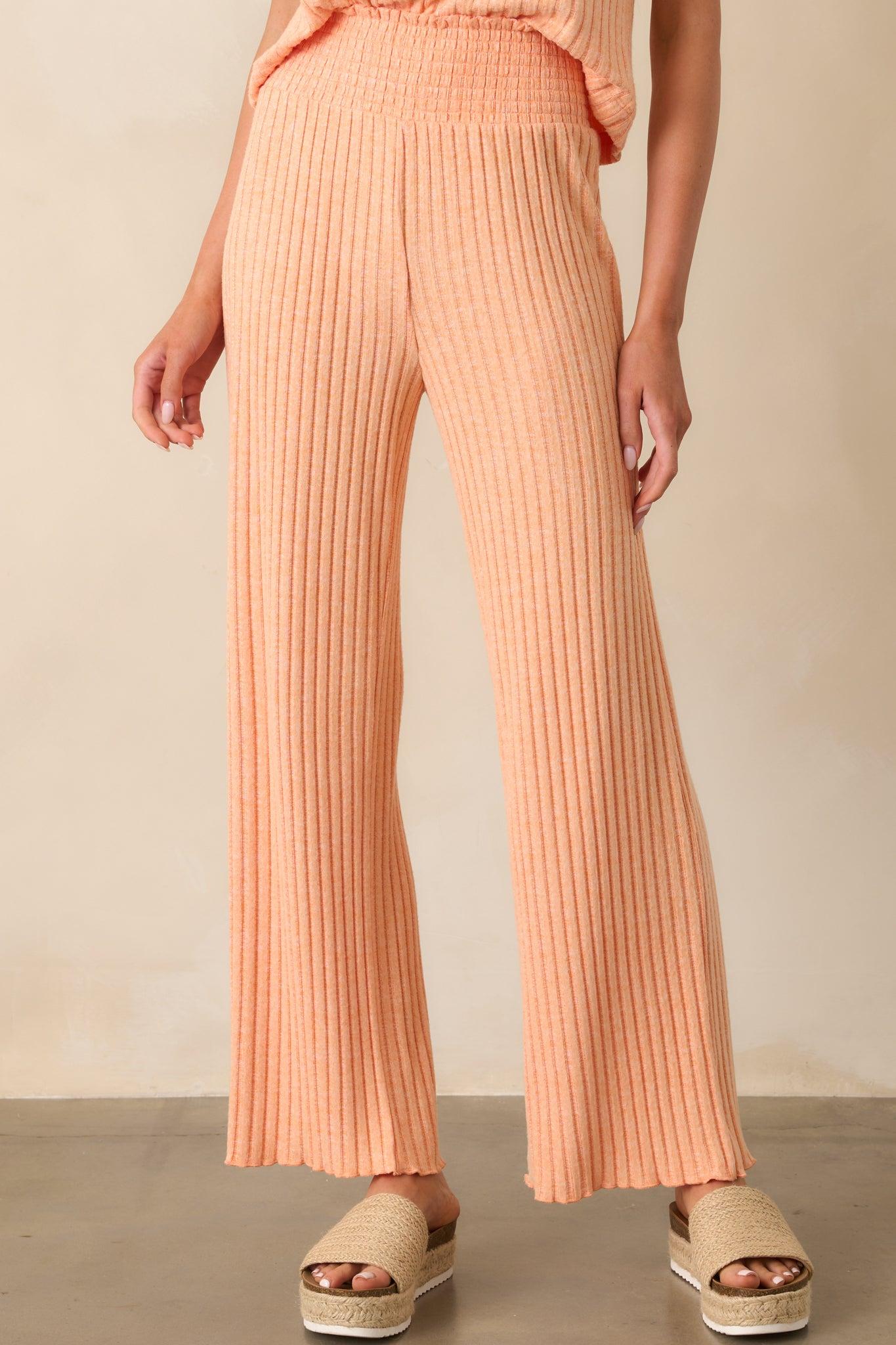 Z Supply Orange Dawn Smocked Rib Pant Product Image