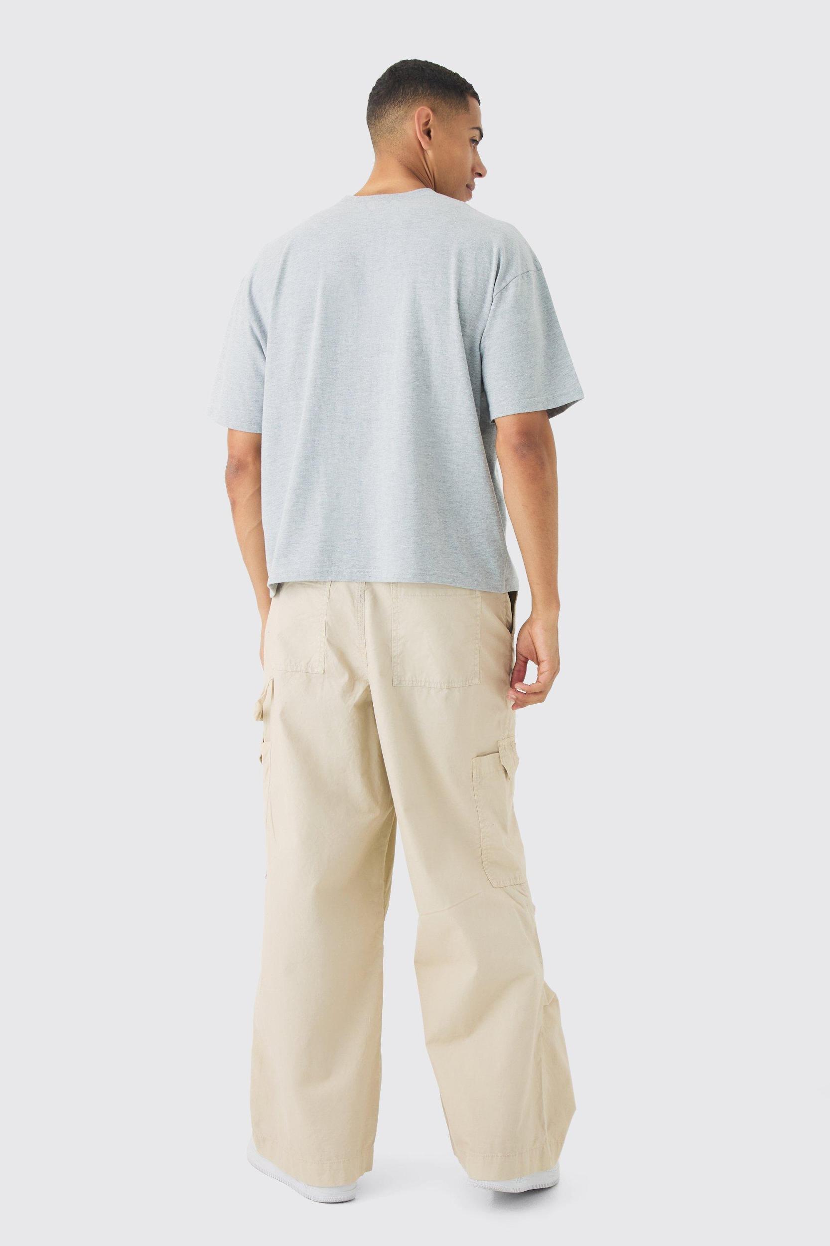 Oversized Boxy Raw Edge Applique Homme T-shirt | boohooMAN USA Product Image