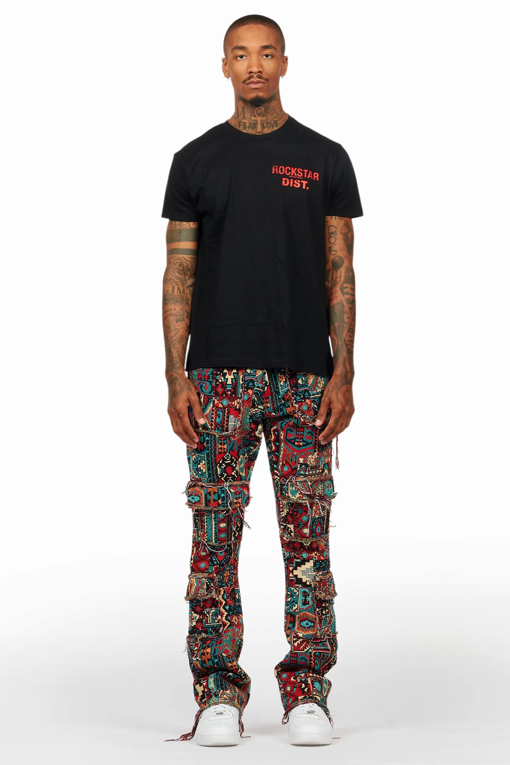 Lake Black/Red T-Shirt/Tapestry Jean Bundle Male Product Image
