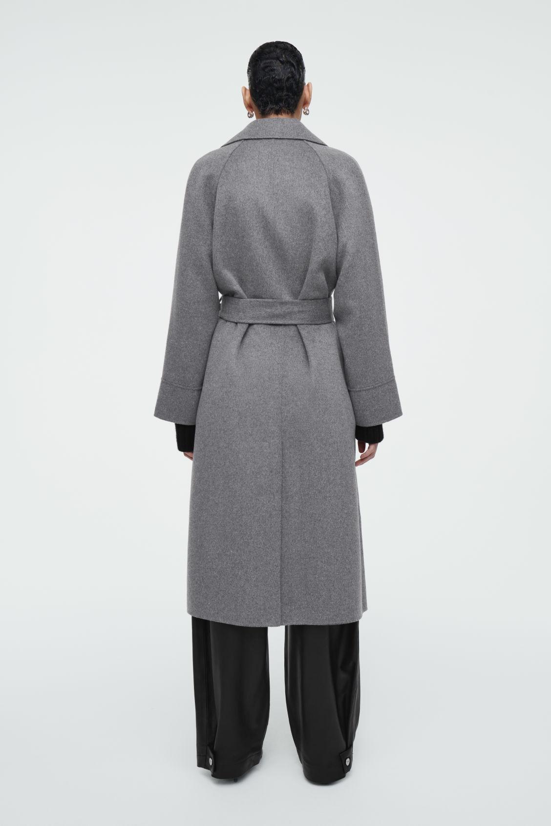BELTED DOUBLE-FACED WOOL COAT Product Image