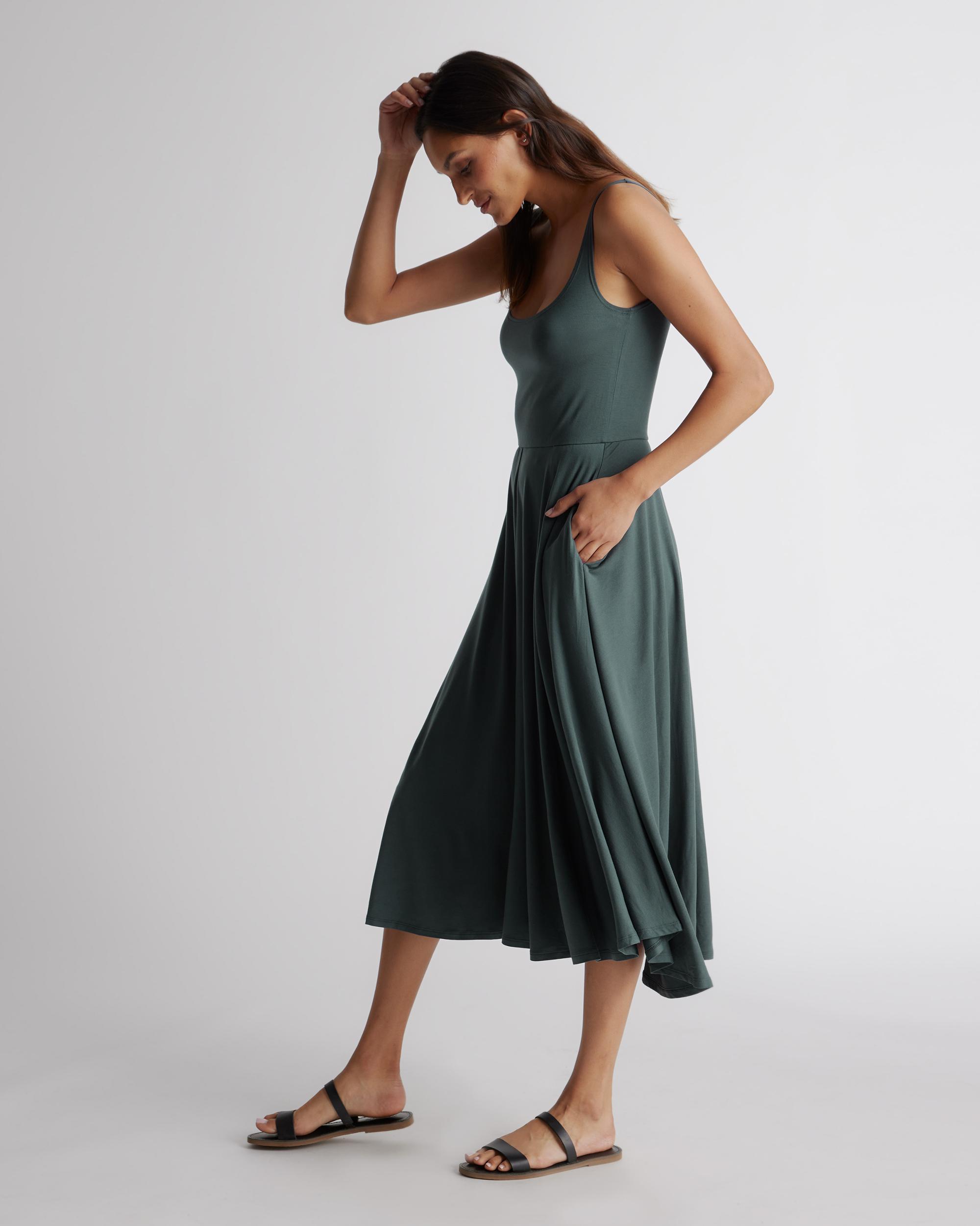 Quince | Women's Tencel Jersey Fit & Flare Dress Product Image