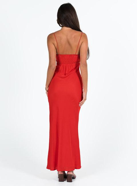 Emily Maxi Dress Red Product Image