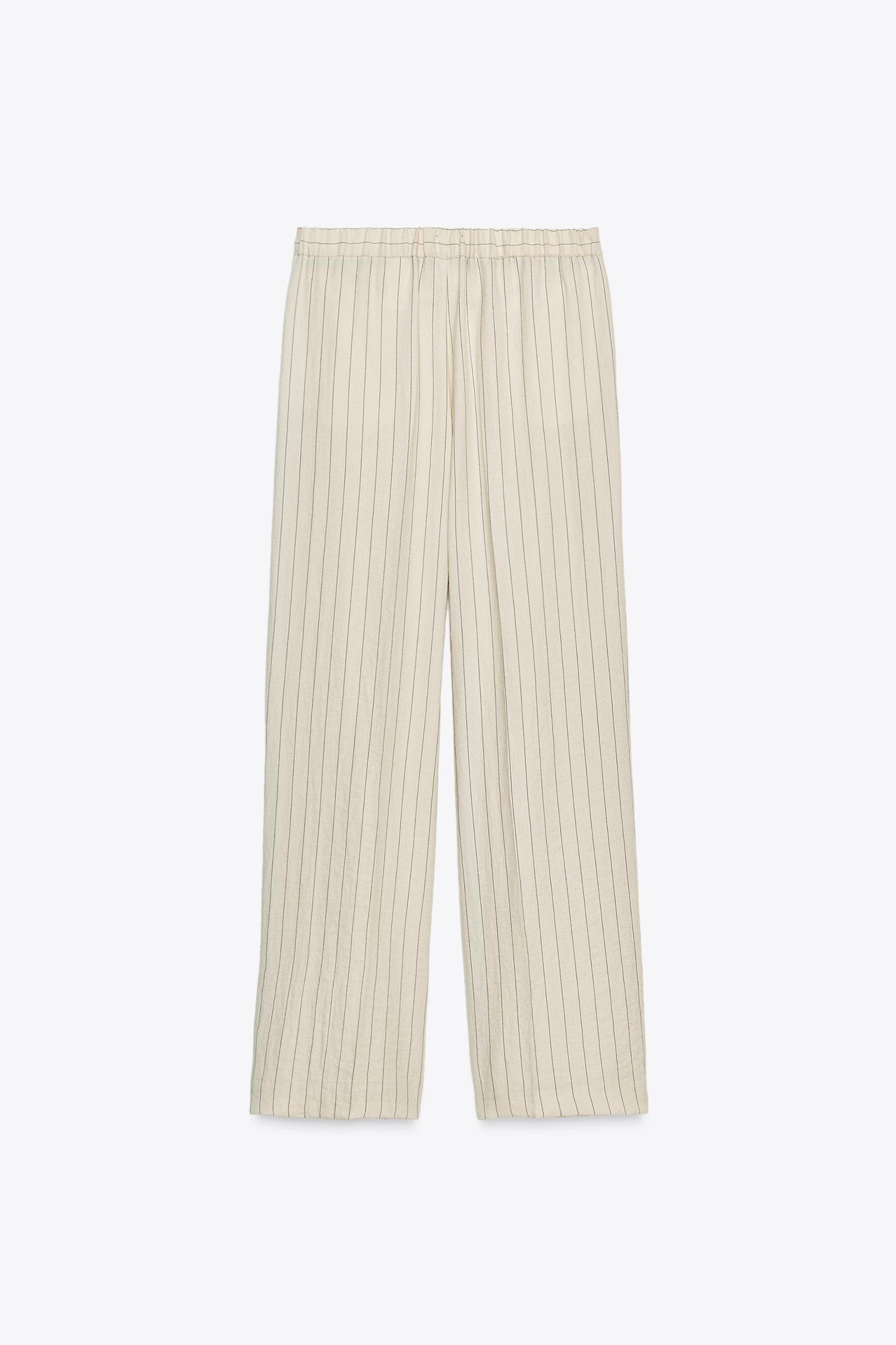STRIPED STRAIGHT LEG PANTS Product Image