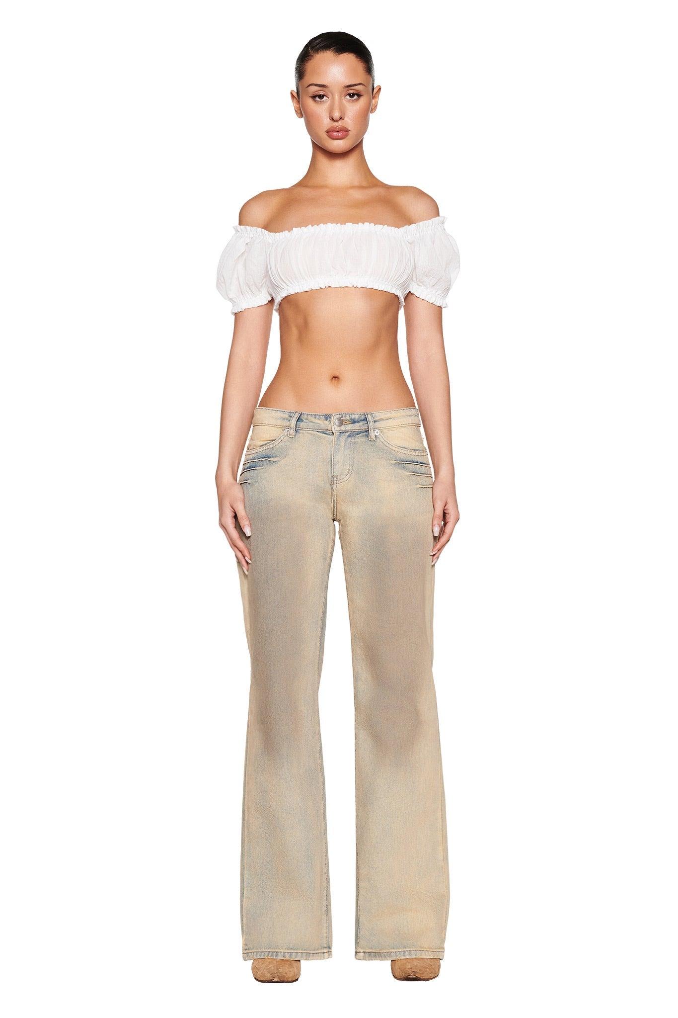 DYLAN JEAN - BEIGE : TAN WASH Product Image