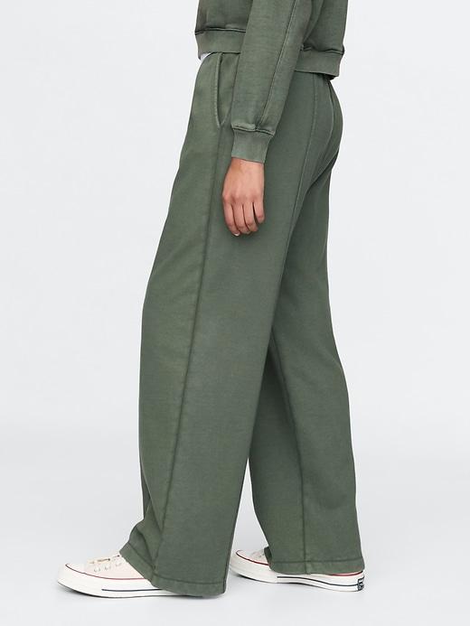 Heavyweight French Terry Seamed Wide-Leg Sweatpants Product Image