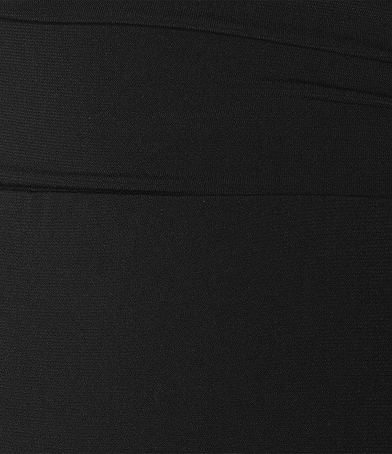 I.N. Studio Stretch Knit Ruched Waist Wide Leg Pull-On Ankle Pants Product Image