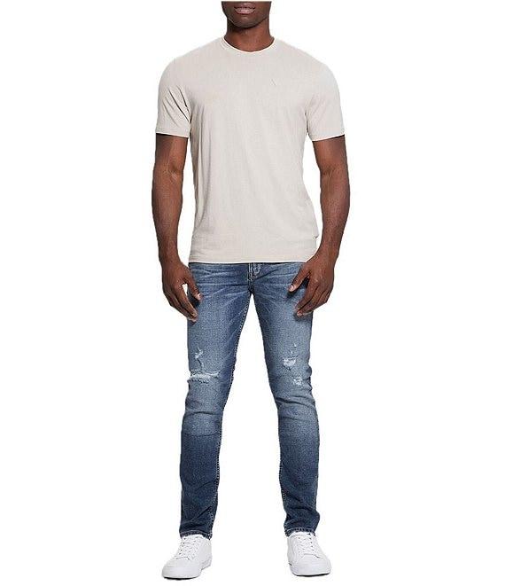 Guess Finnley Distressed Straight Leg Jeans Product Image