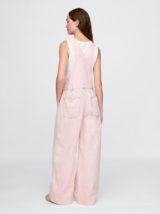 UltraSoft Denim Baggy Overalls Product Image