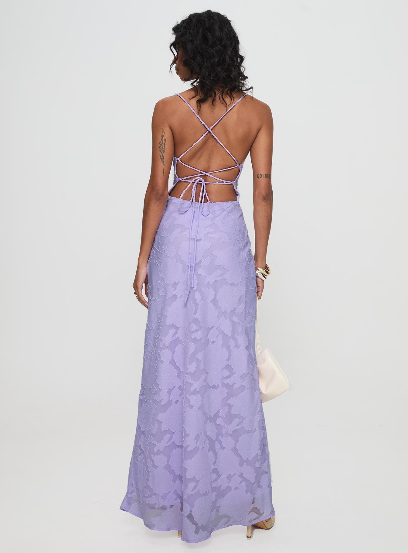 Celena Maxi Dress Lilac Burnout Product Image