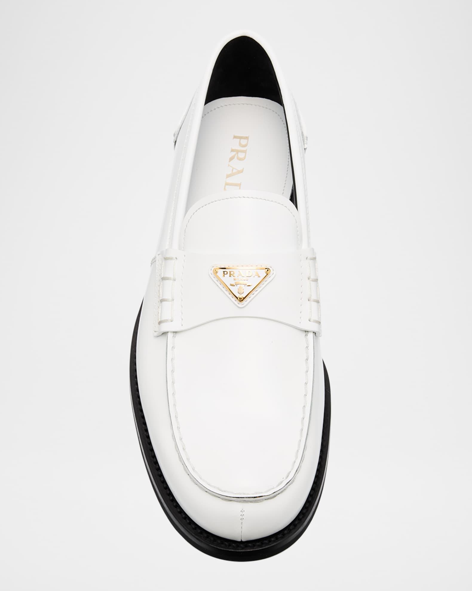 Men's Brushed Leather Split-Toe Loafers Product Image