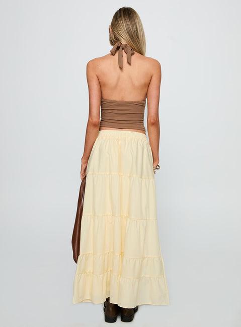 Garden Party Maxi Skirt Lemon Product Image