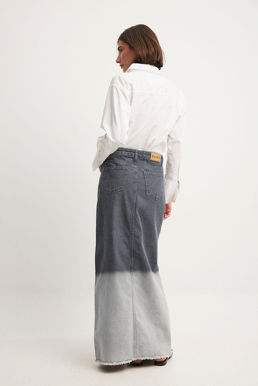 Denim Wide Maxi Skirt Product Image