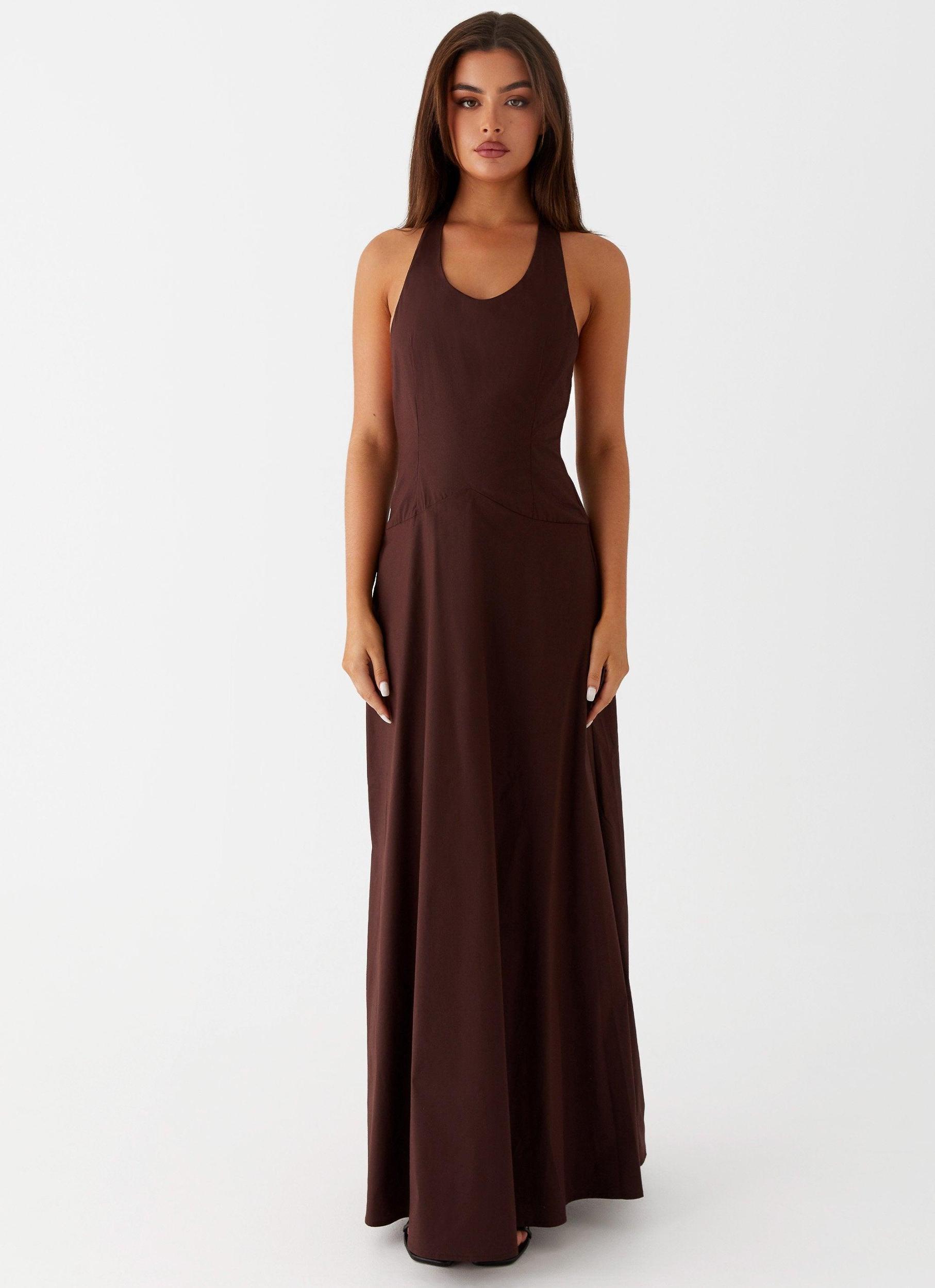 Vestige Maxi Dress - Chocolate Product Image