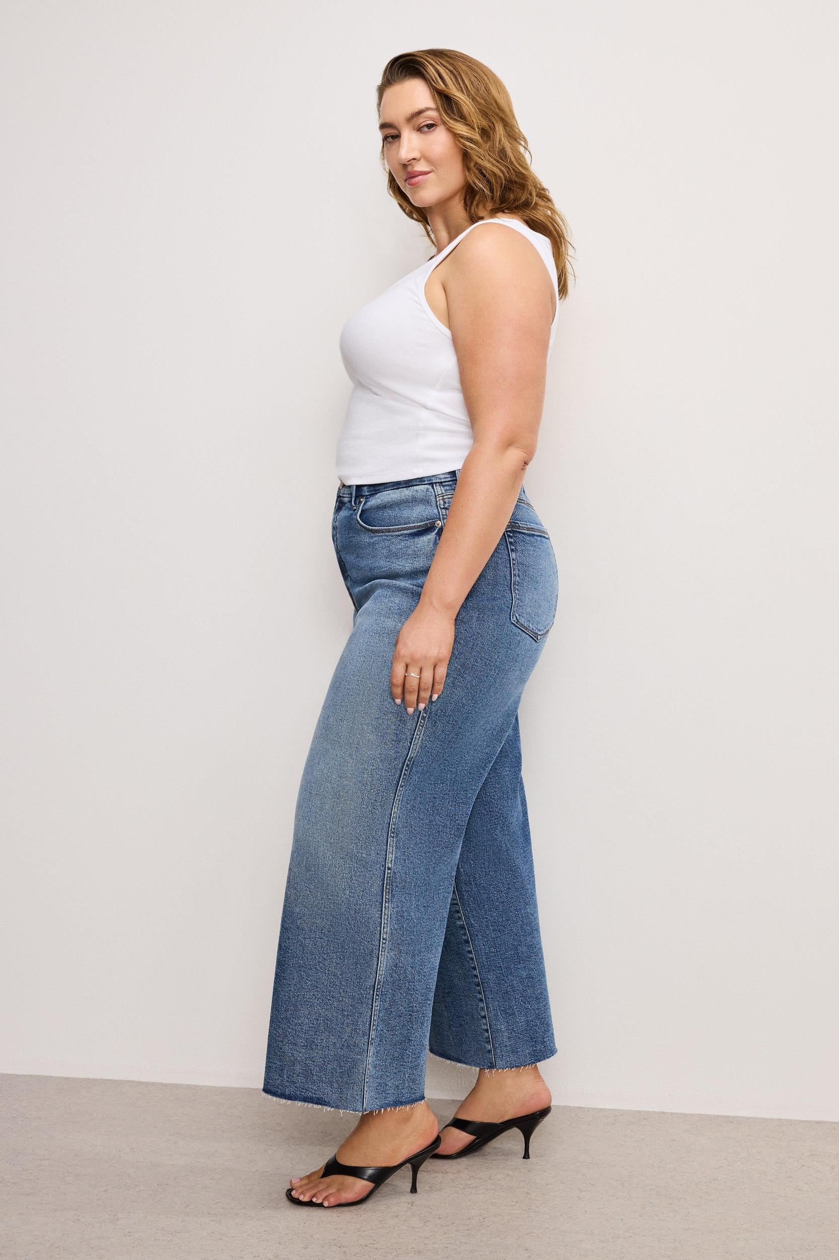 GOOD SKATE WIDE CROPPED JEANS | INDIGO978 Product Image