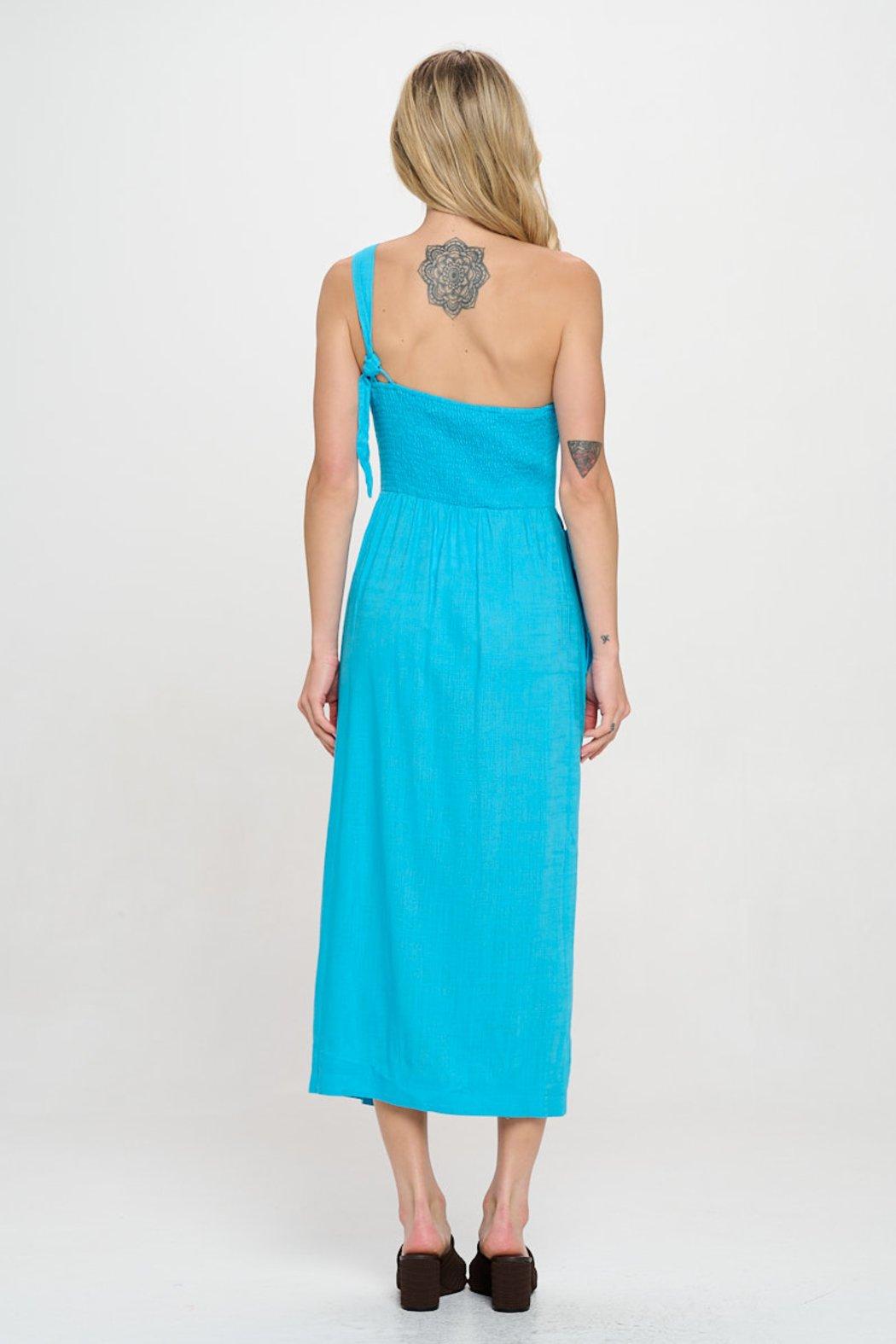 Aegean Sky Wrap Midi Dress Product Image