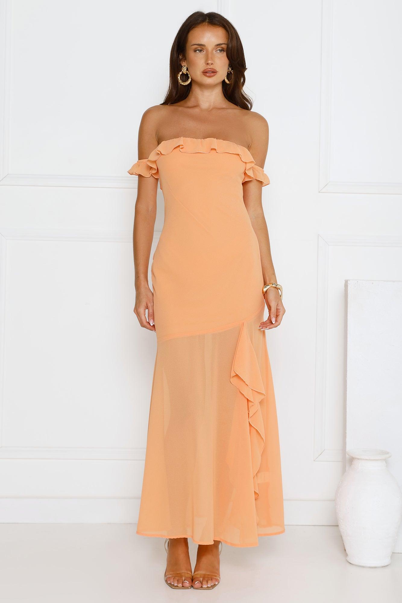 Flirt With Style Maxi Dress Orange Product Image