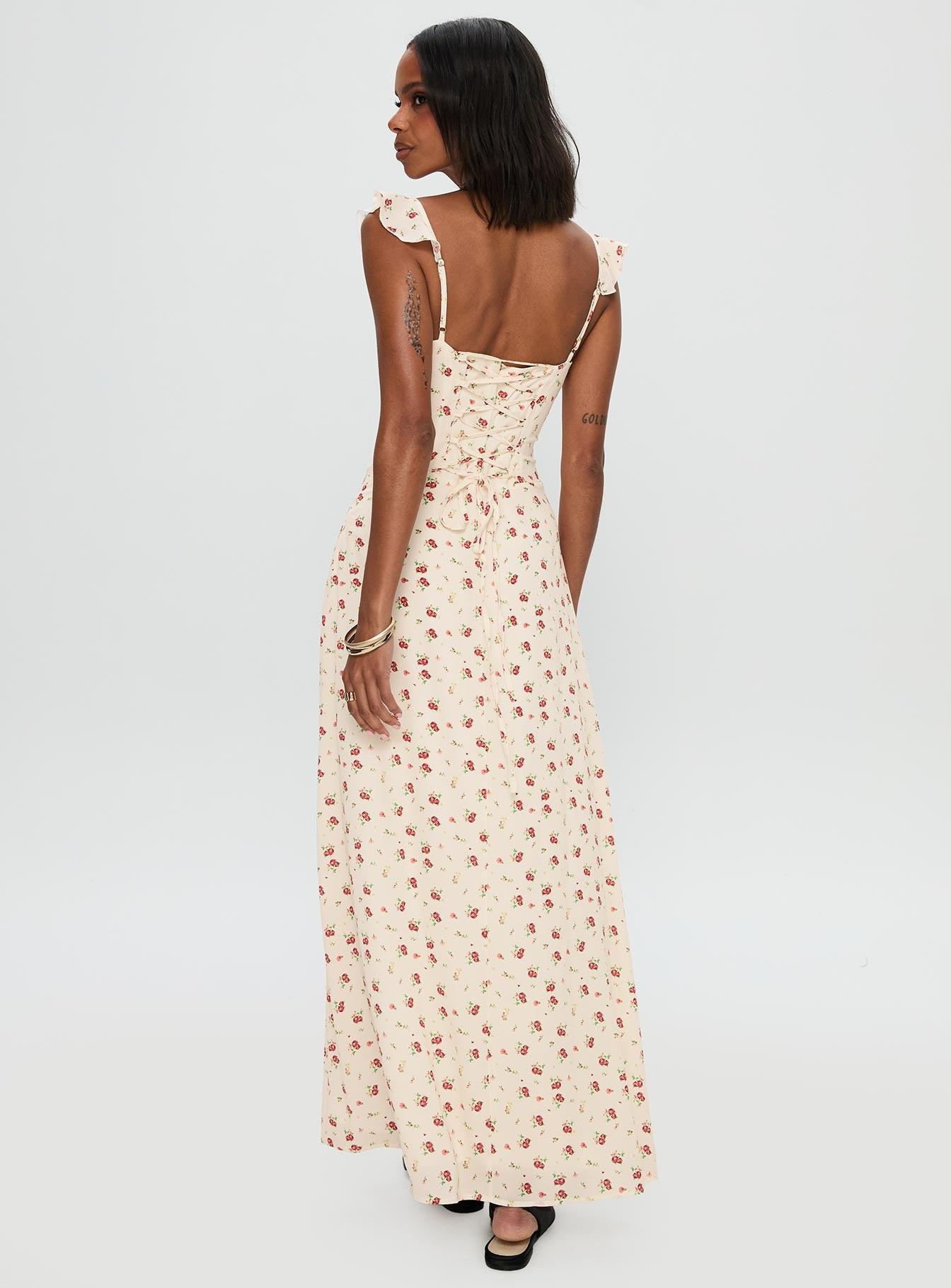 Maryana Maxi Dress Cream / Multi Product Image