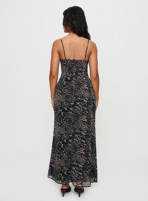Rosalba Maxi Dress Leopard Product Image