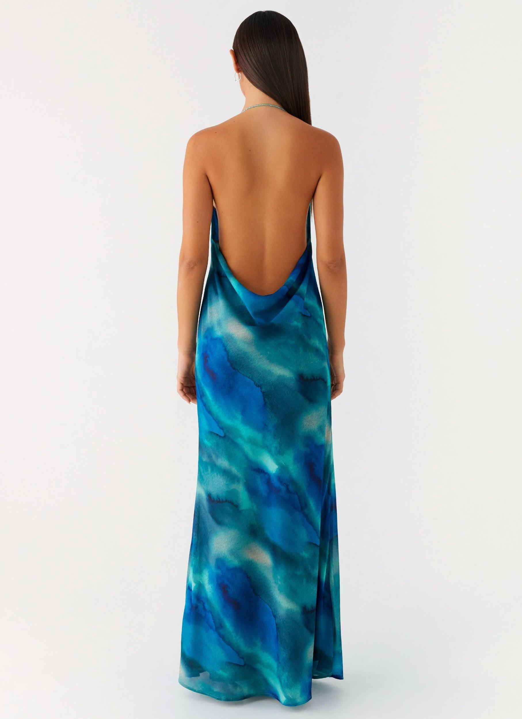 Journey Maxi Dress - Blue Tie Dye Product Image