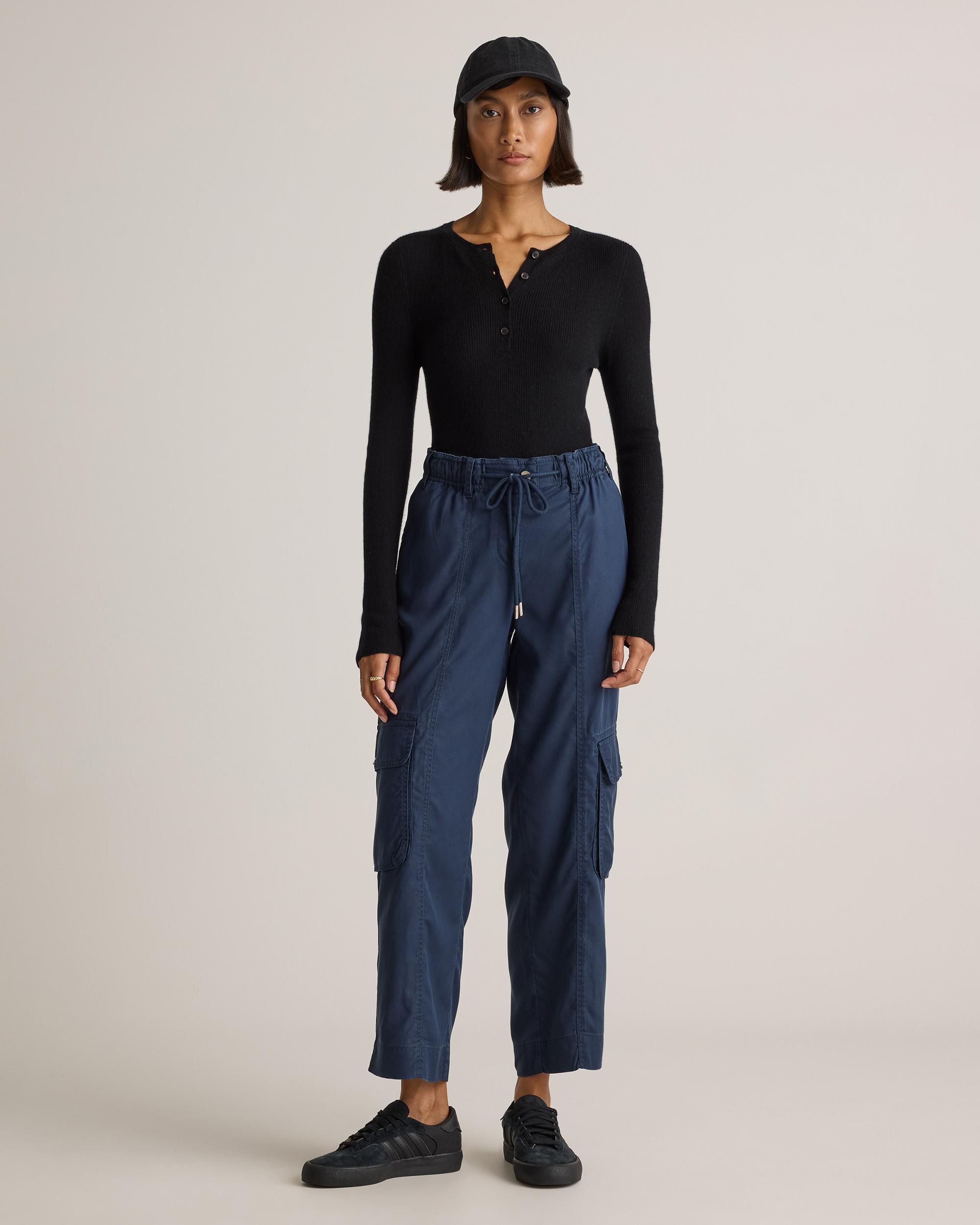 Quince | Women's Vintage Wash Tencel Drawstring Cargo Pants Size XS Product Image