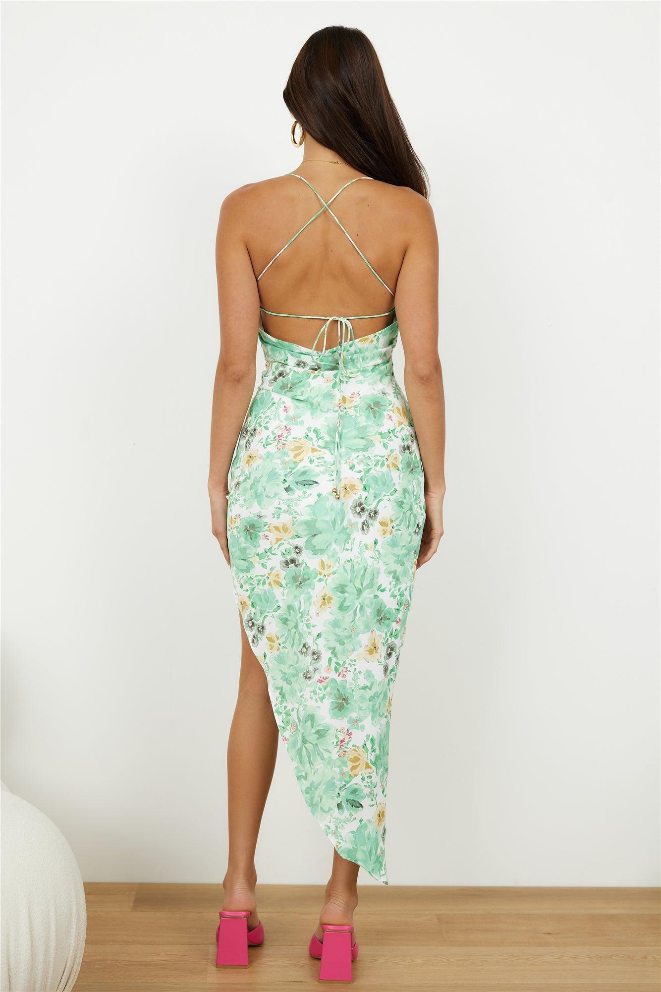 On The Island Midi Dress Green Product Image