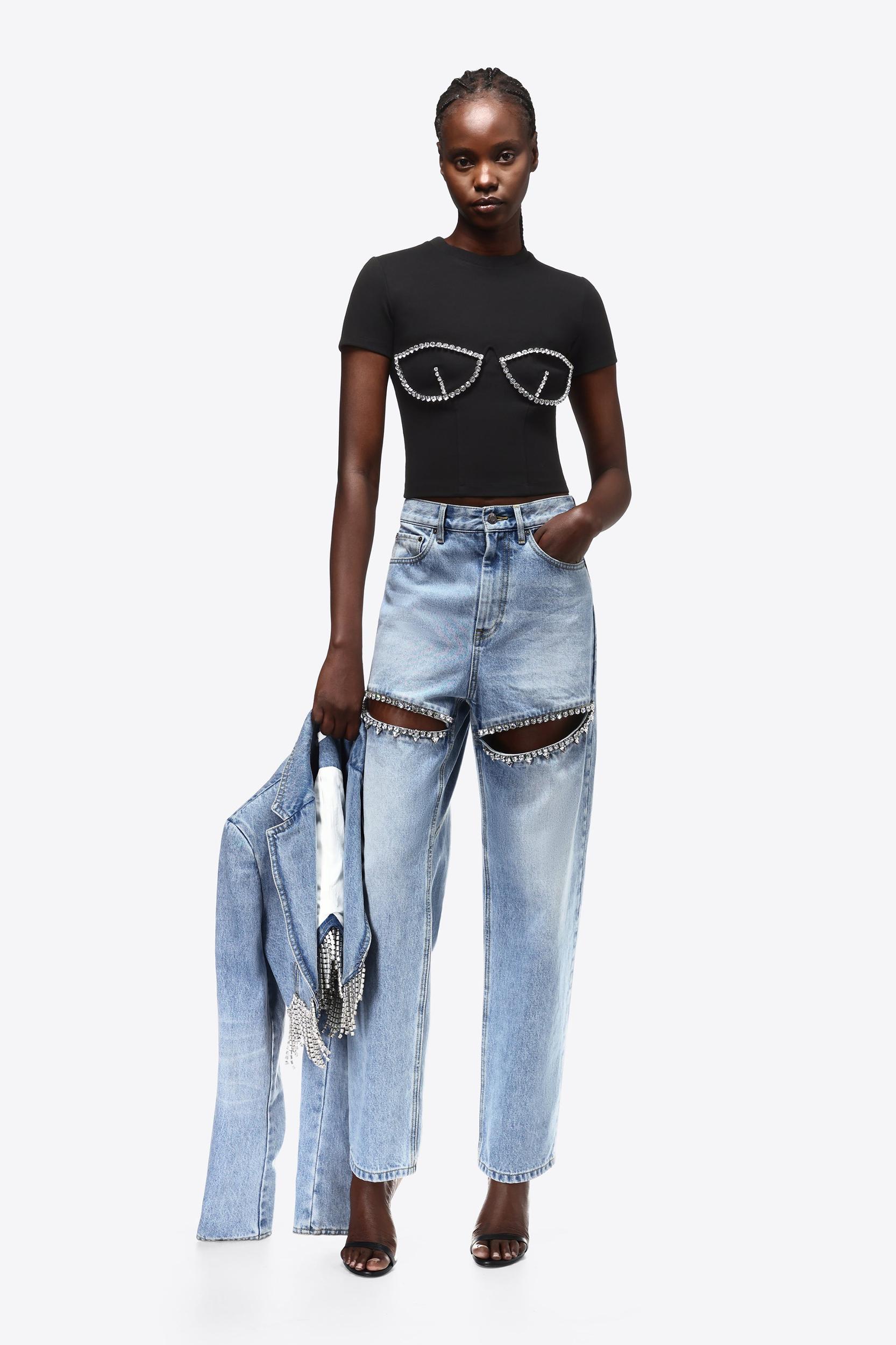 Crystal Bustier Cup T-Shirt Product Image