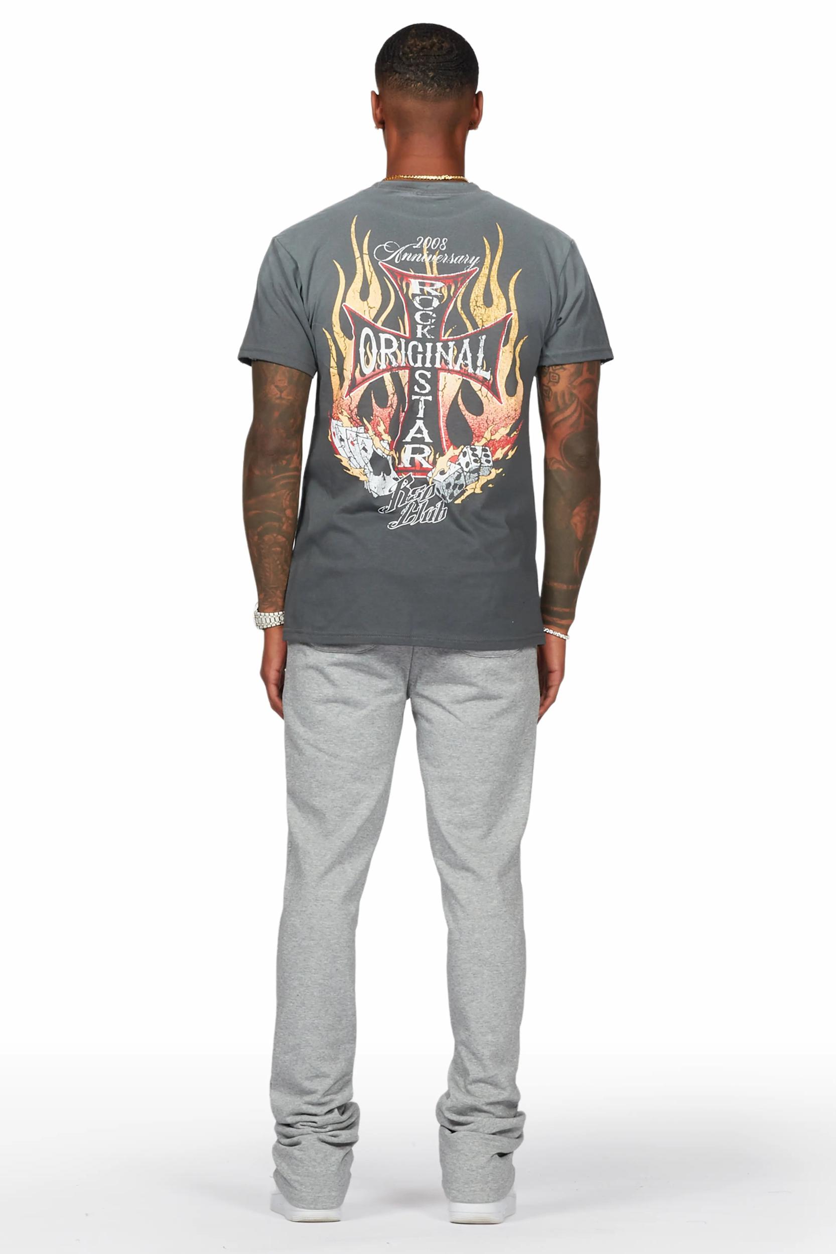 Alpine Grey Stacked Flare Pant Male Product Image