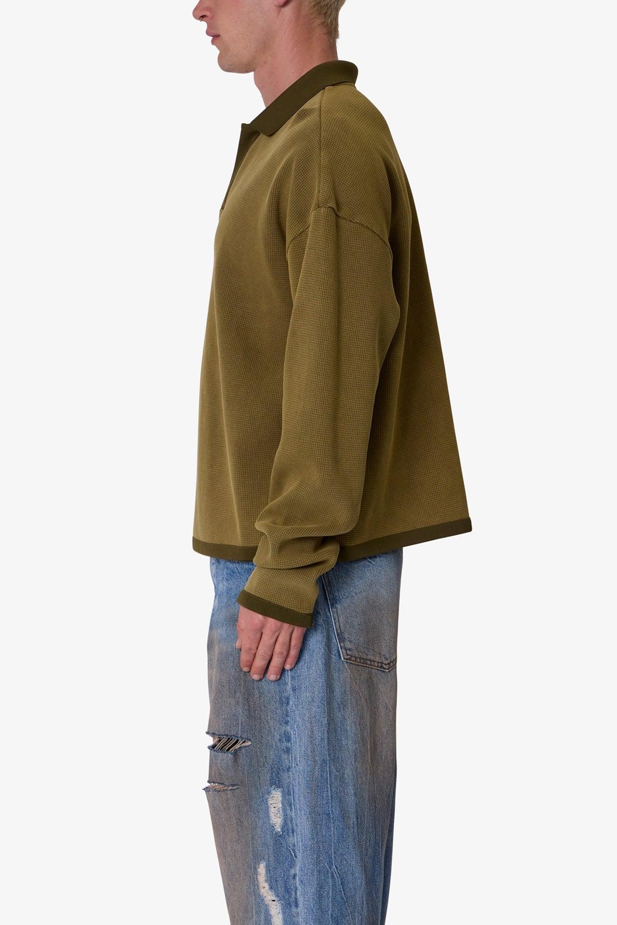Polo Thermal L/S Shirt - Dark Olive Product Image