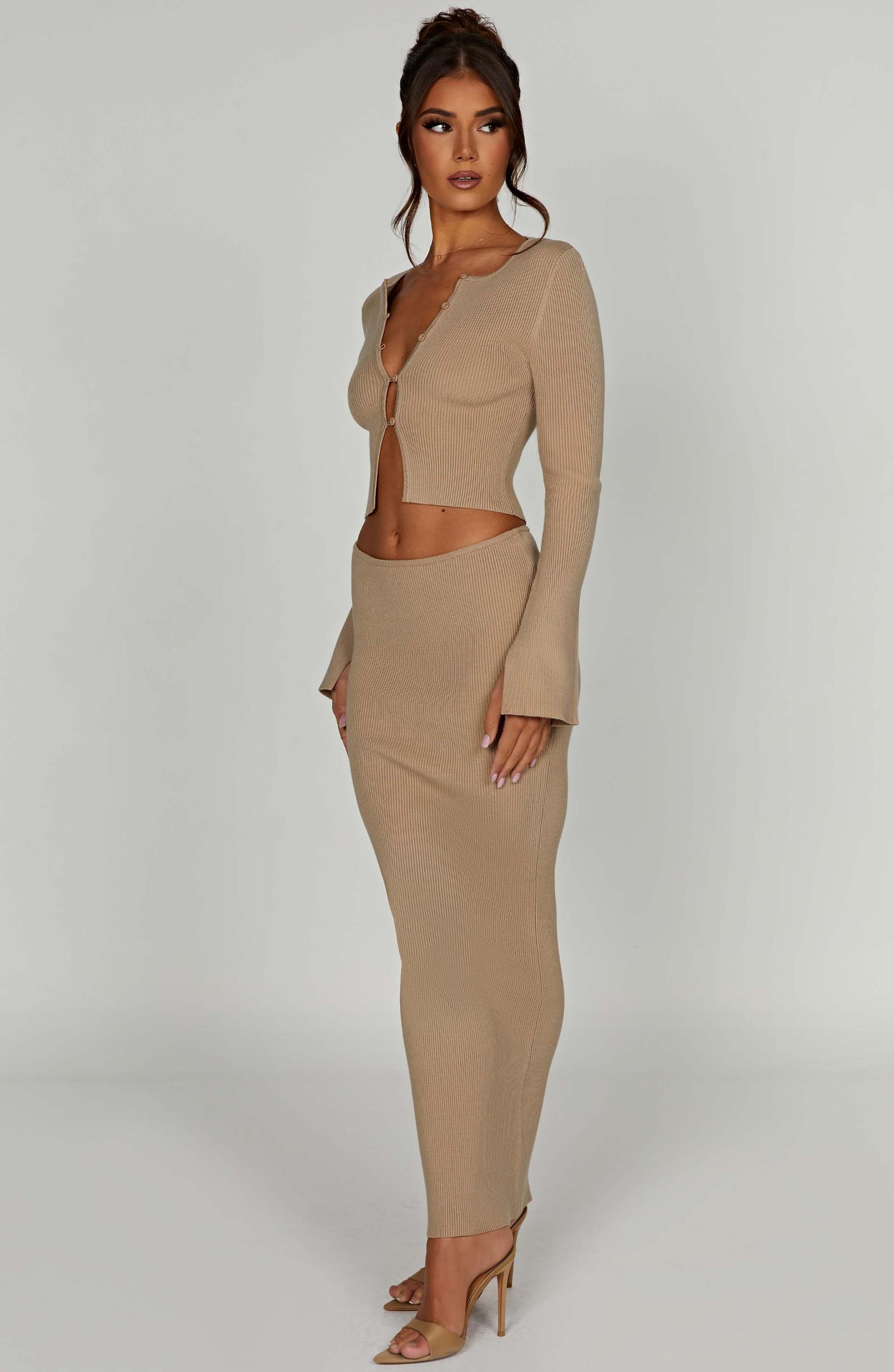 Elia Maxi Skirt - Beige Product Image