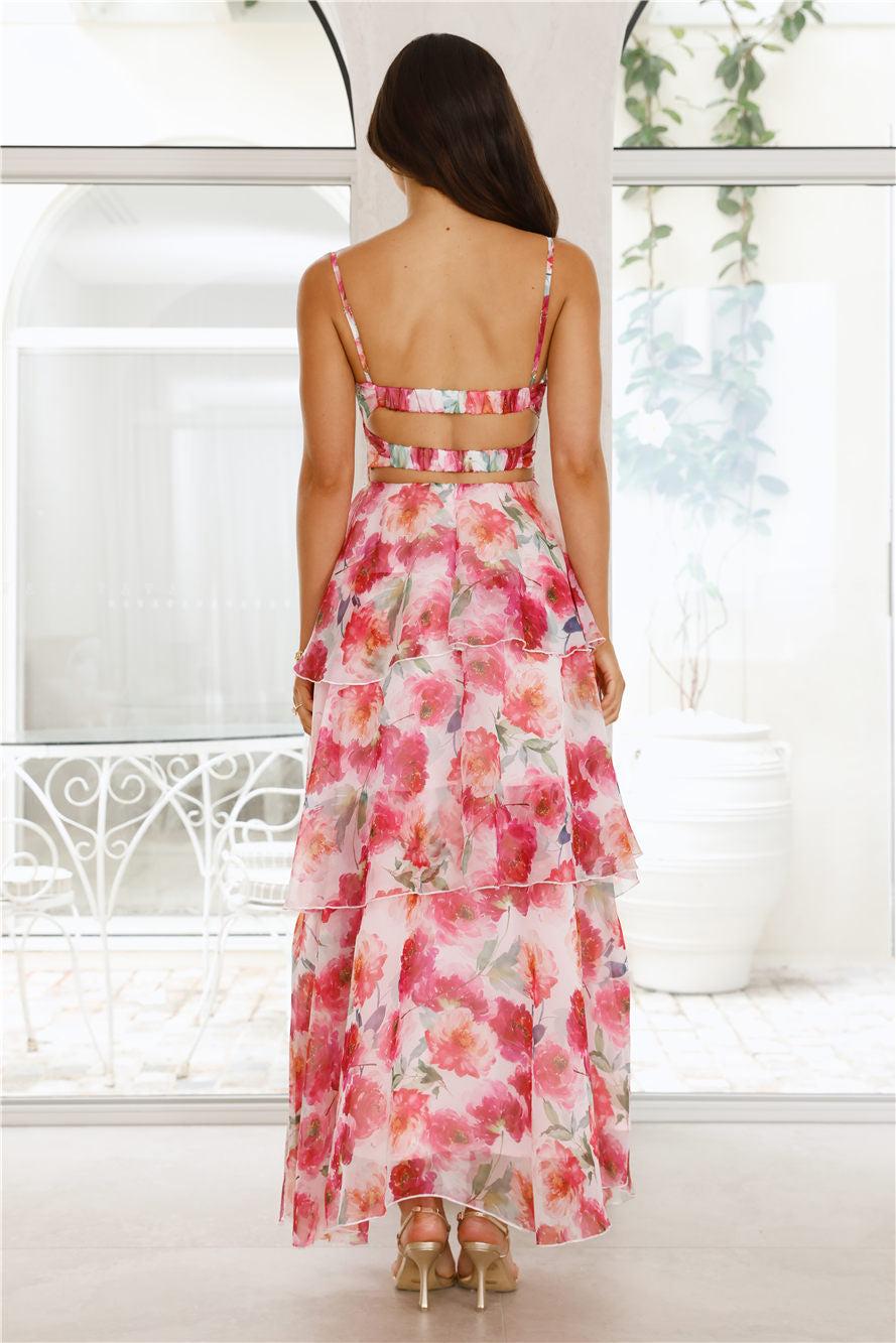 Starflower Breeze Maxi Dress Pink Product Image
