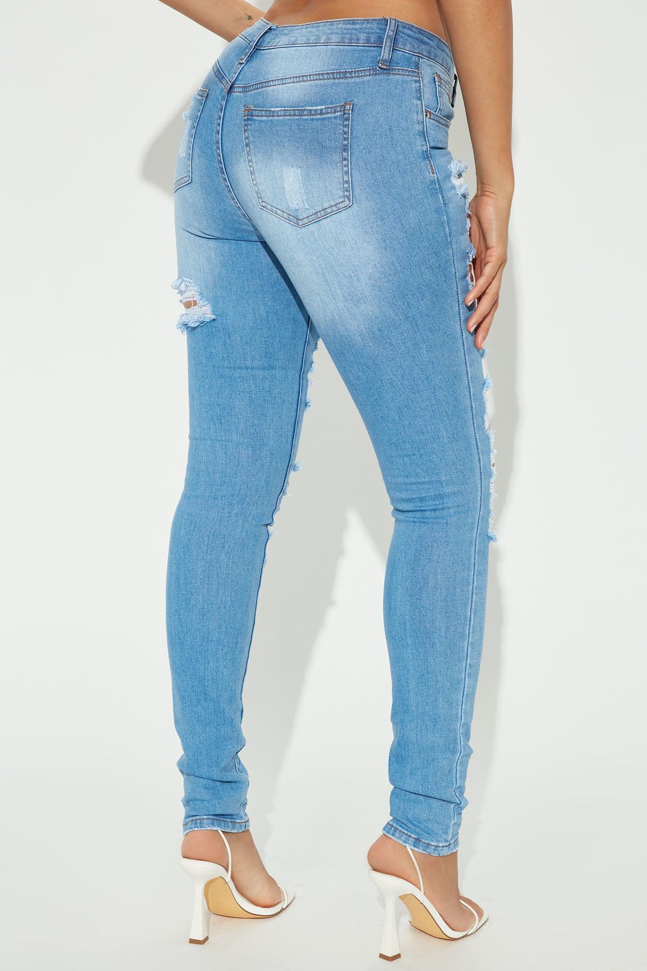 Tall Give Good Love Skinny Jeans - Light Blue Wash Product Image