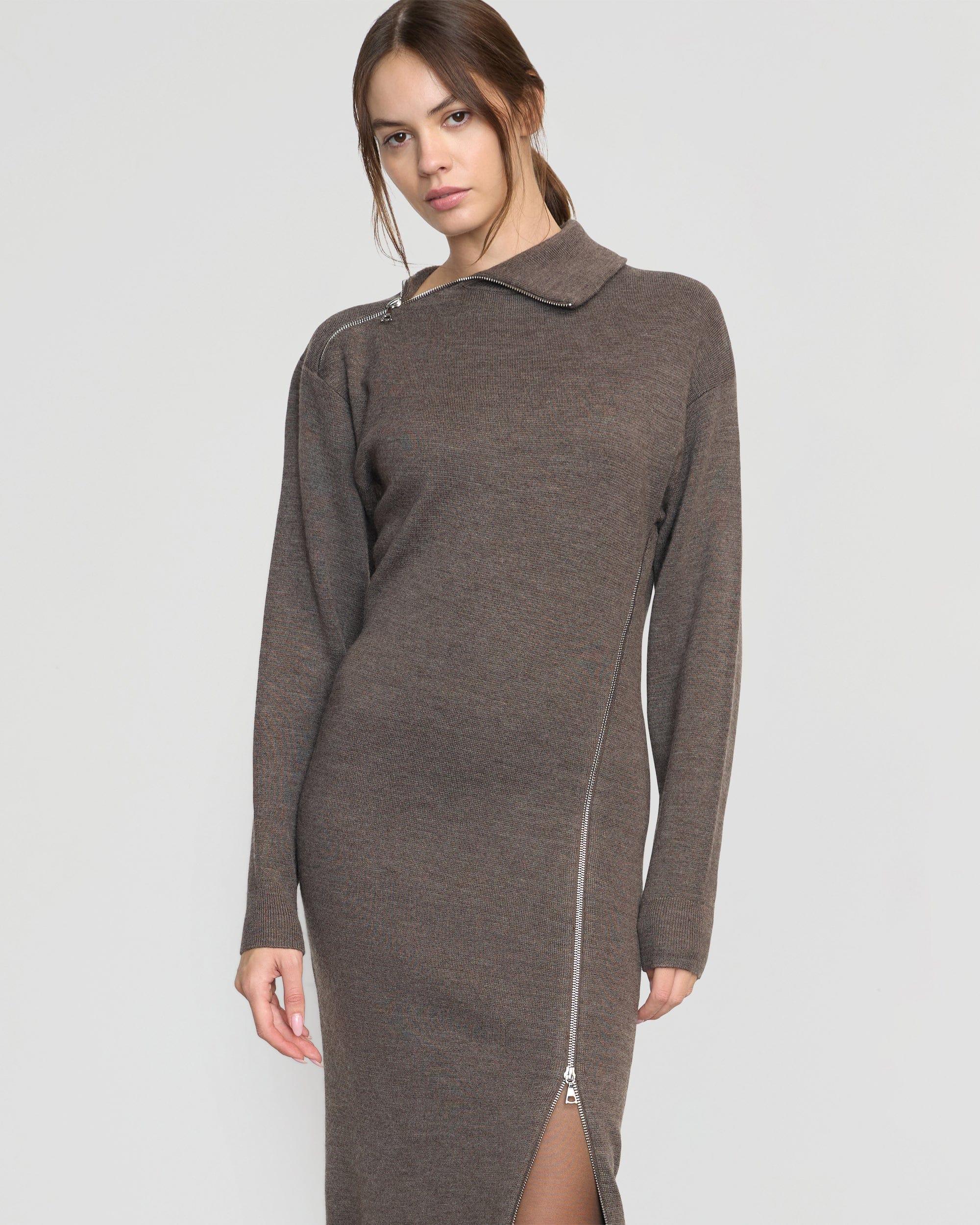 Yara Zipper Sweater Dress Product Image